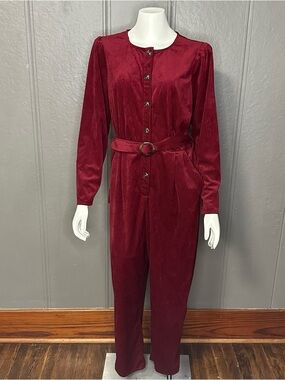 ASOS Design Maroon Corduroy Jumpsuit